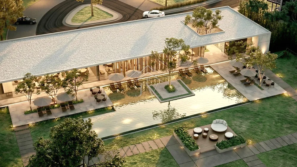 Área de lazer vista do alto (imagem ilustrativa)